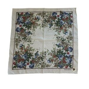 Authentic Yves Saint Laurent (YSL) Floral Print Handkerchief or Pocket Square